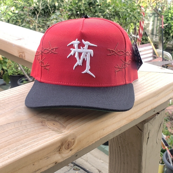 Kill The Hype Sacred LA Red and Black Embroidered Men's Hat - Picture 1 of 4